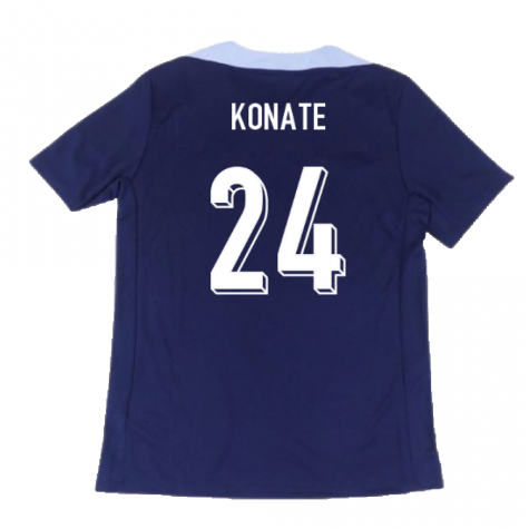 2024-2025 France Dri-Fit Strike Training Shirt (Navy) (Konate 24) 2024-2025 France Dri-Fit Strike Training Shirt (Navy) (Konate 24)