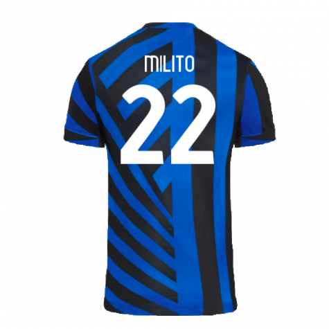 2024-2025 Inter Milan Home Shirt (Milito 22) 2024-2025 Inter Milan Home Shirt (Milito 22)