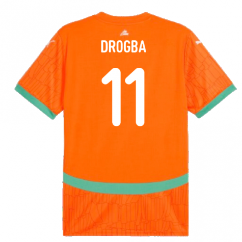 2024-2025 Ivory Coast Home Shirt (Drogba 11) 2024-2025 Ivory Coast Home Shirt (Drogba 11)