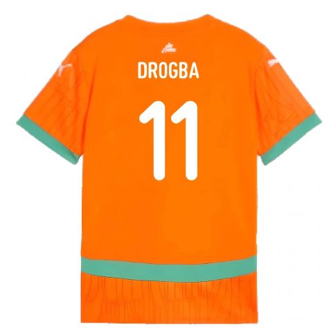 2024-2025 Ivory Coast Home Shirt (Kids) (Drogba 11) 2024-2025 Ivory Coast Home Shirt (Kids) (Drogba 11)