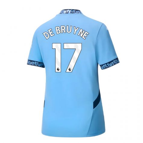2024-2025 Man City Home Shirt (Womens) (De Bruyne 17) 2024-2025 Man City Home Shirt (Womens) (De Bruyne 17)