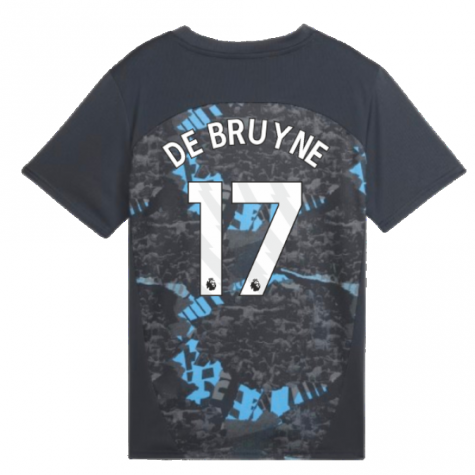 2024-2025 Man City Prematch SS Jersey (Strong Gray) - Kids (De Bruyne 17) 2024-2025 Man City Prematch SS Jersey (Strong Gray) - Kids (De Bruyne 17)