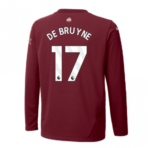 2024-2025 Man City Third Long Sleeve Shirt (Kids) (De Bruyne 17) 2024-2025 Man City Third Long Sleeve Shirt (Kids) (De Bruyne 17)