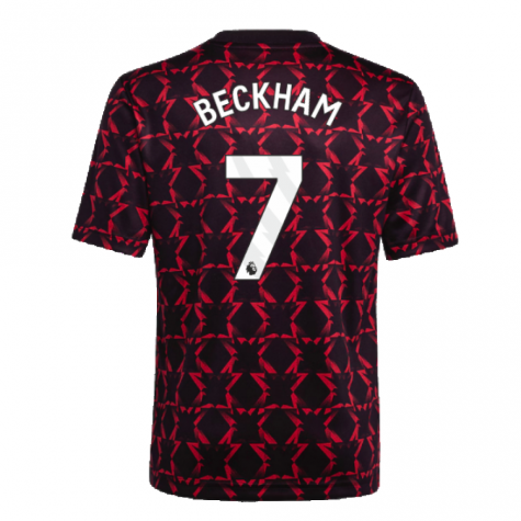 2024-2025 Man Utd Pre-Match Shirt (Black) - Kids (Beckham 7) 2024-2025 Man Utd Pre-Match Shirt (Black) - Kids (Beckham 7)