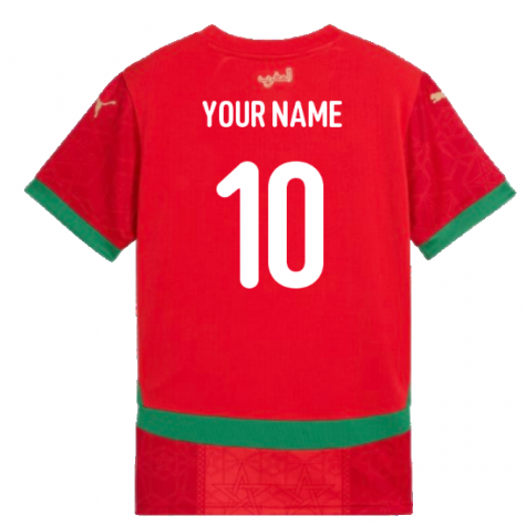 2024-2025 Morocco Home Shirt (Kids) (Your Name) 2024-2025 Morocco Home Shirt (Kids) (Your Name)