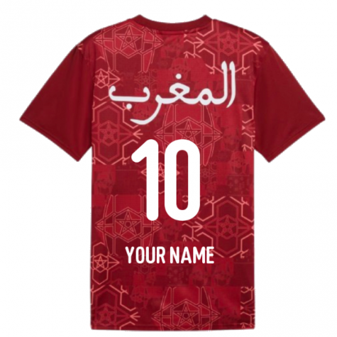 2024-2025 Morocco Prematch SS Jersey (Red) (Your Name) 2024-2025 Morocco Prematch SS Jersey (Red) (Your Name)