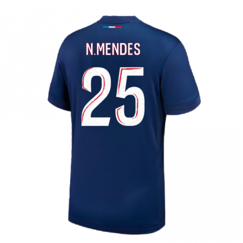 2024-2025 PSG Paris Saint Germain Home Shirt (N.Mendes 25) 2024-2025 PSG Paris Saint Germain Home Shirt (N.Mendes 25)