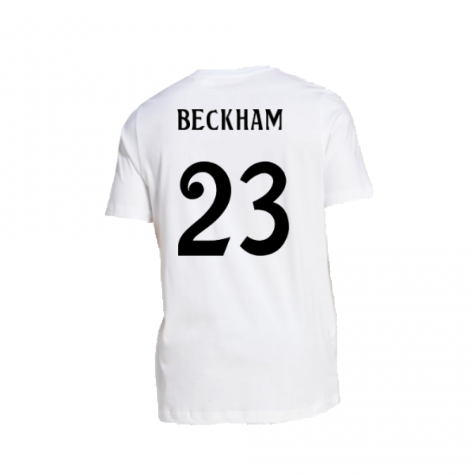 2024-2025 Real Madrid DNA Graphic Tee (White) (Beckham 23) 2024-2025 Real Madrid DNA Graphic Tee (White) (Beckham 23)