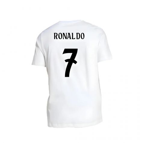 2024-2025 Real Madrid DNA Graphic Tee (White) (Ronaldo 7) 2024-2025 Real Madrid DNA Graphic Tee (White) (Ronaldo 7)