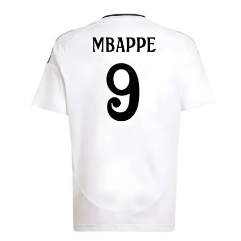 2024-2025 Real Madrid Home Shirt (Kids) (Mbappe 9) 2024-2025 Real Madrid Home Shirt (Kids) (Mbappe 9)