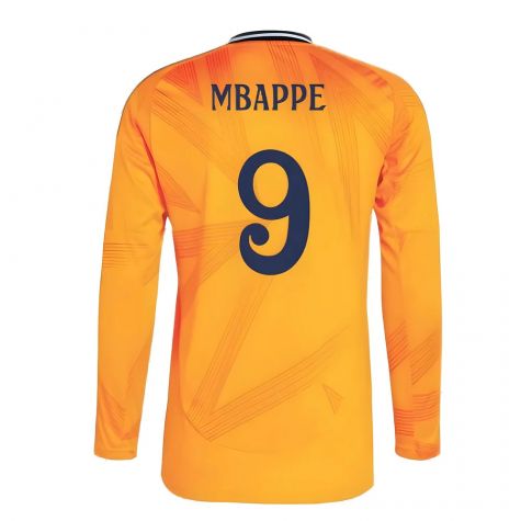2024-2025 Real Madrid Long Sleeve Away Shirt (Mbappe 9) 2024-2025 Real Madrid Long Sleeve Away Shirt (Mbappe 9)