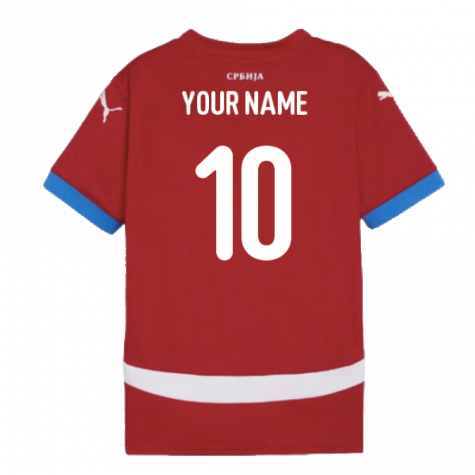2024-2025 Serbia Home Shirt (Kids) (Your Name) 2024-2025 Serbia Home Shirt (Kids) (Your Name)