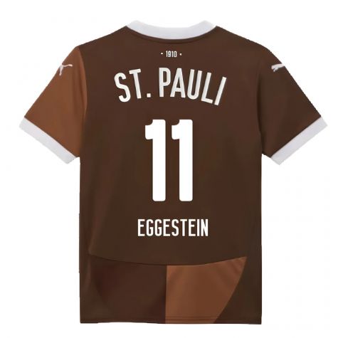 2024-2025 St Pauli Home Shirt (Kids) (Eggestein 11) 2024-2025 St Pauli Home Shirt (Kids) (Eggestein 11)