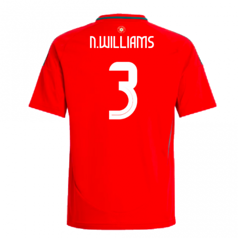 2024-2025 Wales Home Shirt - Kids (N.Williams 3) 2024-2025 Wales Home Shirt - Kids (N.Williams 3)