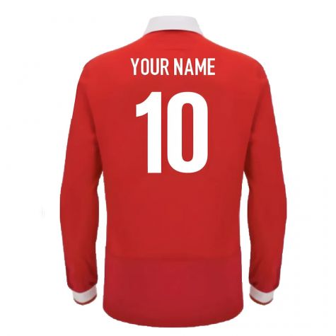 2024-2025 Wales WRU Home LS Cotton Rugby Shirt (Your Name) 2024-2025 Wales WRU Home LS Cotton Rugby Shirt (Your Name)
