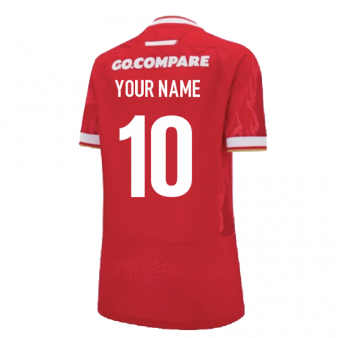 2024-2025 Wales WRU Home Replica Rugby Shirt (Womens) (Your Name) 2024-2025 Wales WRU Home Replica Rugby Shirt (Womens) (Your Name)