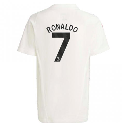 2023-2024 Man Utd Training Tee (White) - Kids (Ronaldo 7) 2023-2024 Man Utd Training Tee (White) - Kids (Ronaldo 7)