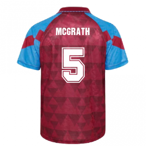 Score Draw Aston Villa 1990 Retro Football Shirt (McGrath 5) Score Draw Aston Villa 1990 Retro Football Shirt (McGrath 5)