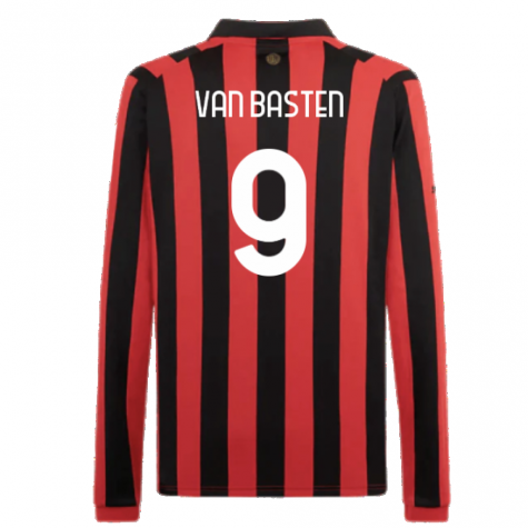 AC Milan 125th Authentic Shirt LS (Black-Red) (Van Basten 9) AC Milan 125th Authentic Shirt LS (Black-Red) (Van Basten 9)