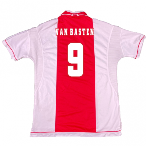 Ajax 1999-00 Home Shirt ((Excellent) M) (Van Basten 9) Ajax 1999-00 Home Shirt ((Excellent) M) (Van Basten 9)