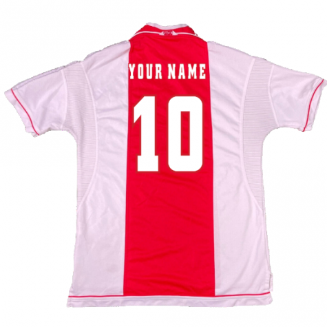 Ajax 1999-00 Home Shirt ((Excellent) M) (Your Name) Ajax 1999-00 Home Shirt ((Excellent) M) (Your Name)