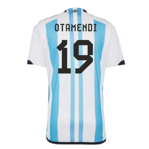 Argentina 2022 World Cup Winners Home Shirt (OTAMENDI 19) Argentina 2022 World Cup Winners Home Shirt (OTAMENDI 19)