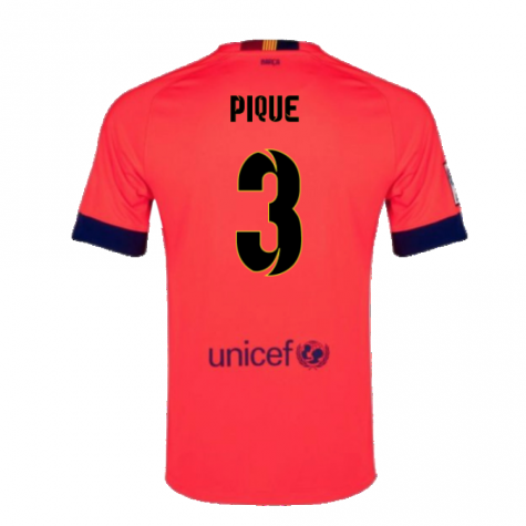Barcelona 2014-15 Away Shirt ((Excellent) L) (Pique 3) Barcelona 2014-15 Away Shirt ((Excellent) L) (Pique 3)