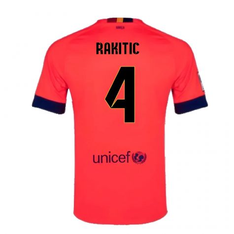 Barcelona 2014-15 Away Shirt ((Excellent) L) (Rakitic 4) Barcelona 2014-15 Away Shirt ((Excellent) L) (Rakitic 4)