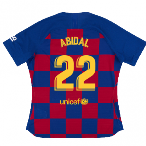 Barcelona 2019-20 Womens Home Shirt (Vaporkit) ((Excellent) S) (ABIDAL 22) Barcelona 2019-20 Womens Home Shirt (Vaporkit) ((Excellent) S) (ABIDAL 22)