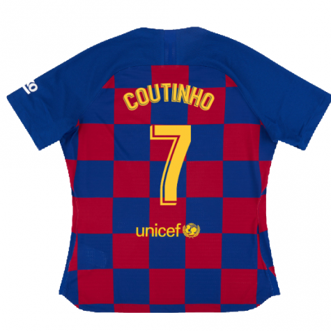 Barcelona 2019-20 Womens Home Shirt (Vaporkit) ((Excellent) S) (COUTINHO 7) Barcelona 2019-20 Womens Home Shirt (Vaporkit) ((Excellent) S) (COUTINHO 7)