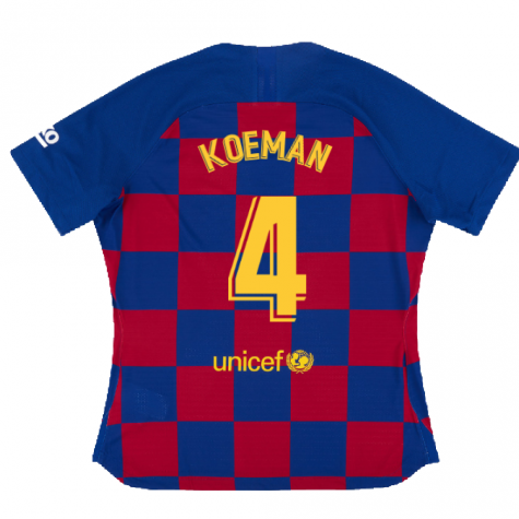 Barcelona 2019-20 Womens Home Shirt (Vaporkit) ((Excellent) S) (KOEMAN 4) Barcelona 2019-20 Womens Home Shirt (Vaporkit) ((Excellent) S) (KOEMAN 4)
