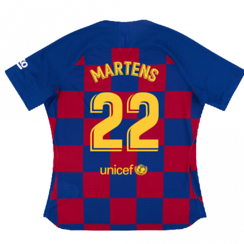 Barcelona 2019-20 Womens Home Shirt (Vaporkit) ((Excellent) S) (Martens 22) Barcelona 2019-20 Womens Home Shirt (Vaporkit) ((Excellent) S) (Martens 22)