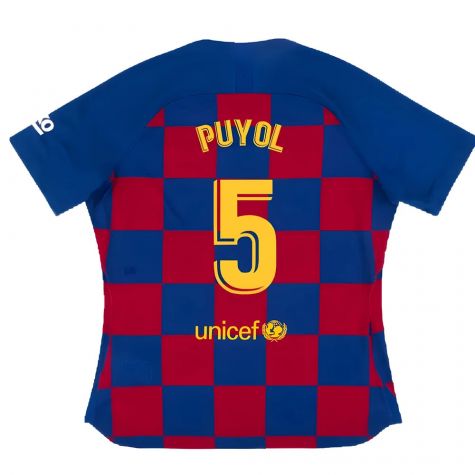 Barcelona 2019-20 Womens Home Shirt (Vaporkit) ((Excellent) S) (PUYOL 5) Barcelona 2019-20 Womens Home Shirt (Vaporkit) ((Excellent) S) (PUYOL 5)