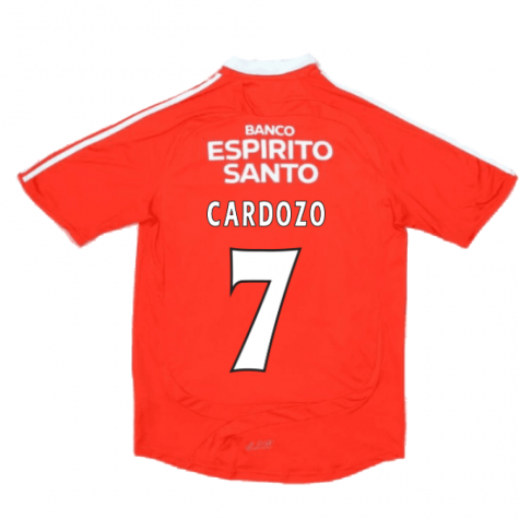 Benfica 2007-2008 Home Shirt ((Very Good) S) (Cardozo 7) Benfica 2007-2008 Home Shirt ((Very Good) S) (Cardozo 7)