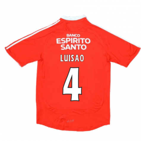 Benfica 2007-2008 Home Shirt ((Very Good) S) (Luisao 4) Benfica 2007-2008 Home Shirt ((Very Good) S) (Luisao 4)
