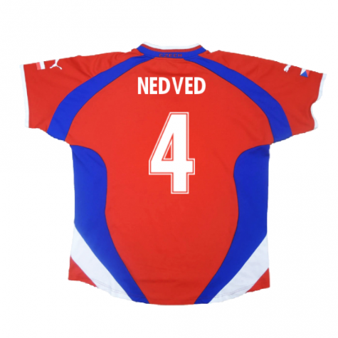 Czech Republic 2000-02 Home Shirt ((Excellent) L) (Nedved 4) Czech Republic 2000-02 Home Shirt ((Excellent) L) (Nedved 4)