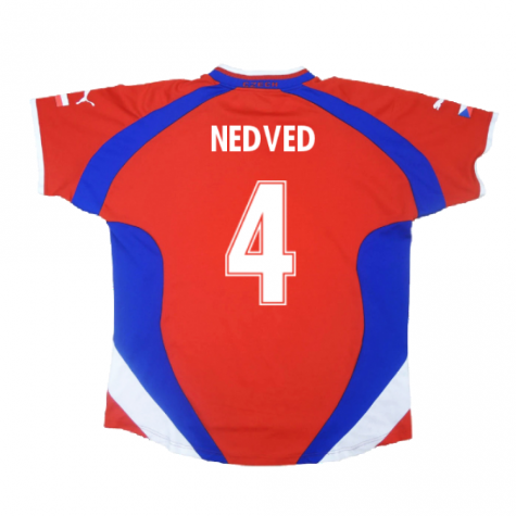 Czech Republic 2000-02 Home Shirt ((Very Good) L) (Nedved 4) Czech Republic 2000-02 Home Shirt ((Very Good) L) (Nedved 4)