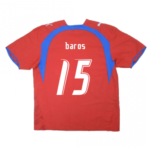 Czech Republic 2006-08 Home Shirt ((Very Good) L) (Baros 15) Czech Republic 2006-08 Home Shirt ((Very Good) L) (Baros 15)