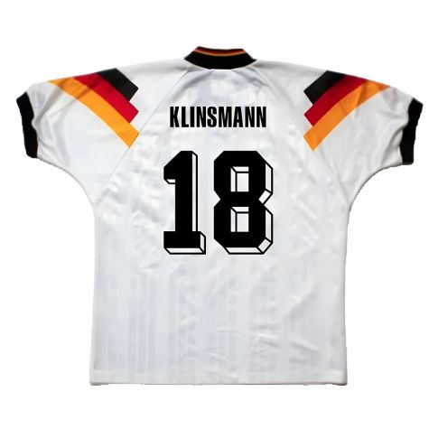 Germany 1992-93 Home Shirt ((Excellent) L) (Klinsmann 18) Germany 1992-93 Home Shirt ((Excellent) L) (Klinsmann 18)
