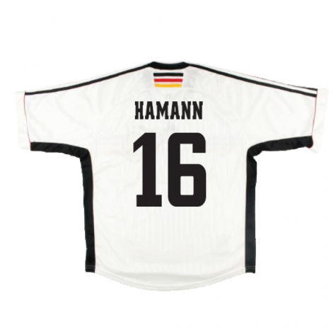Germany 1998-00 Home Shirt ((Very Good) L) (Hamann 16) Germany 1998-00 Home Shirt ((Very Good) L) (Hamann 16)