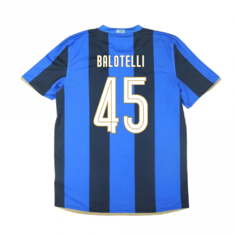 Inter Milan 2008-09 Home Shirt ((Excellent) S) (Balotelli 45) Inter Milan 2008-09 Home Shirt ((Excellent) S) (Balotelli 45)