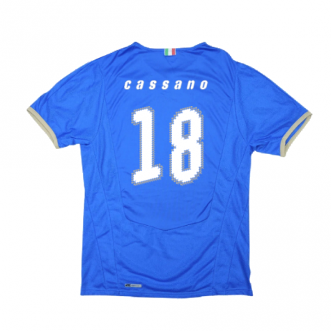 Italy 2008-09 Home Shirt ((Very Good) S) (Cassano 18) Italy 2008-09 Home Shirt ((Very Good) S) (Cassano 18)