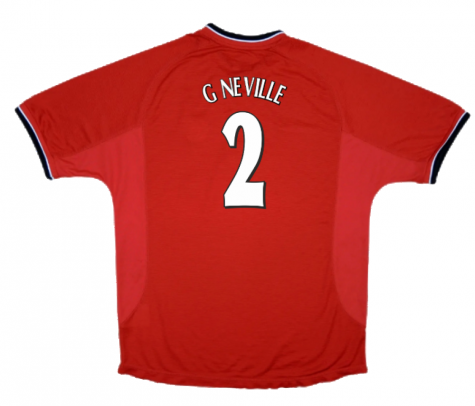 Manchester United 2000-02 Home Shirt ((Excellent) XXL) (G Neville 2) Manchester United 2000-02 Home Shirt ((Excellent) XXL) (G Neville 2)