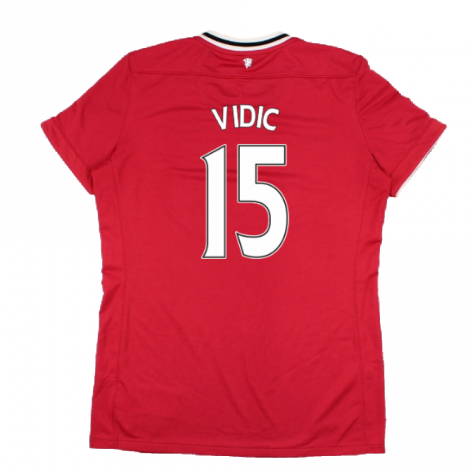 Manchester United 2011-12 Home Shirt (Women's) ((Very Good) M) (Vidic 15) Manchester United 2011-12 Home Shirt (Women's) ((Very Good) M) (Vidic 15)