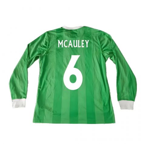 Northern Ireland 2010-12 Long Sleeve Home Shirt ((Good) XL) (McAuley 6) Northern Ireland 2010-12 Long Sleeve Home Shirt ((Good) XL) (McAuley 6)