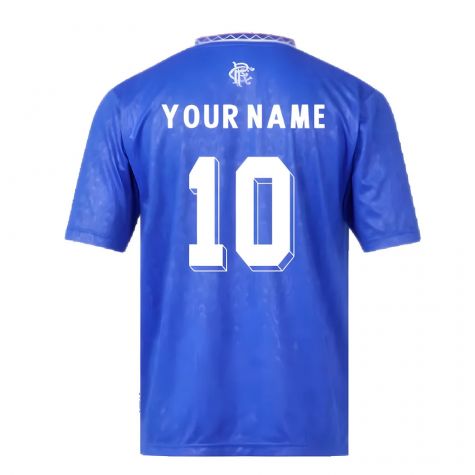 Rangers 1990 Home Retro Football Shirt (Your Name) Rangers 1990 Home Retro Football Shirt (Your Name)