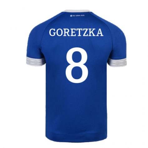 Schalke 2018-19 Home Shirt ((Mint) XXL) (Goretzka 8) Schalke 2018-19 Home Shirt ((Mint) XXL) (Goretzka 8)