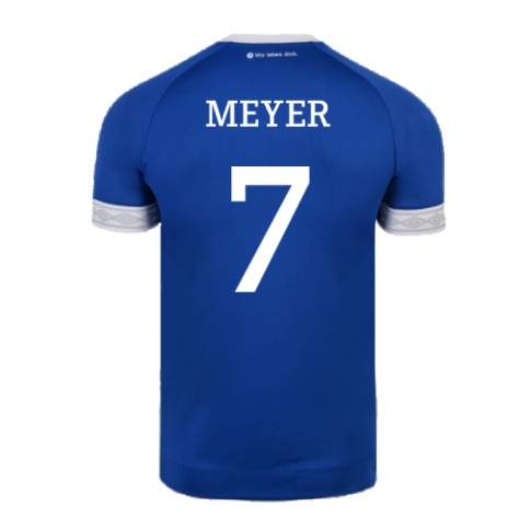 Schalke 2018-19 Home Shirt ((Mint) XXL) (Meyer 7) Schalke 2018-19 Home Shirt ((Mint) XXL) (Meyer 7)