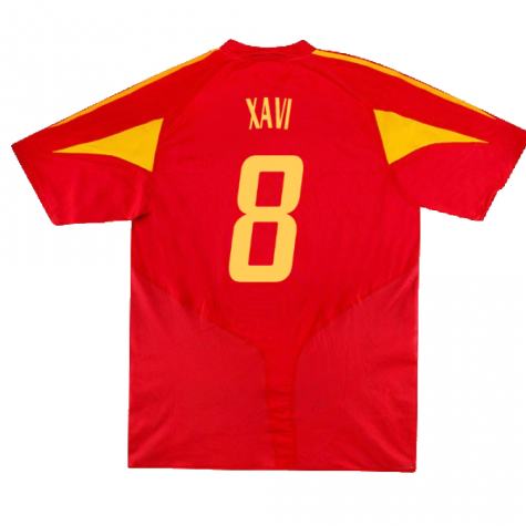 Spain 2004-06 Home Shirt ((Very Good) XL) (Xavi 8) Spain 2004-06 Home Shirt ((Very Good) XL) (Xavi 8)