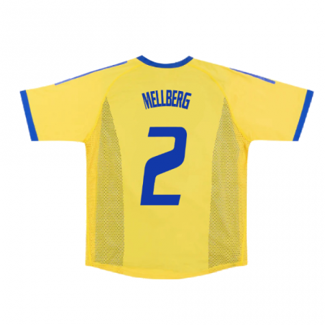 Sweden 2002-03 Home Shirt ((Very Good) S) (Mellberg 2) Sweden 2002-03 Home Shirt ((Very Good) S) (Mellberg 2)